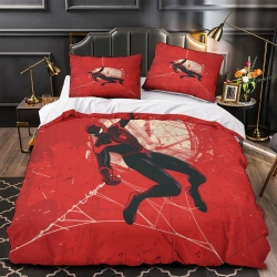 Avengers Spider Man Housse de Couette Imprimée 3D Douce 3 Pièces Literie Garçons Filles