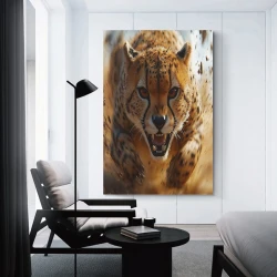Léopard Peinture sur toile sans cadre, impressions posters art mural pour déco maison chambre bureau