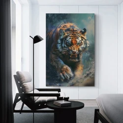 Tigre Pintura en lienzo sin marco, impresiones de pósters arte pared para decoración hogar dormitorio oficina