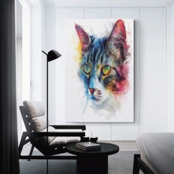 Chat Peinture sur toile sans cadre, impressions posters art mural pour déco maison chambre bureau