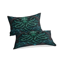 Mythe de l'horreur Cthulhu Housse de Couette Imprimée 3D Douce 3 Pièces Literie Garçons Filles