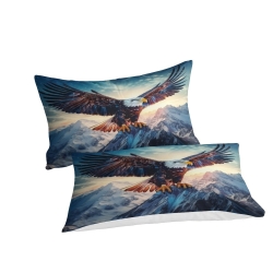 Aigle Housse de Couette Imprimée 3D Douce 3 Pièces Literie Garçons Filles