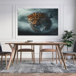 Léopard Peinture sur toile sans cadre, impressions posters art mural pour déco maison chambre bureau