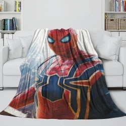 Avengers Spider-Man Plaid en Polaire Imprimé 3D Couverture Douce Confortable pour Canapé Lit Bureau