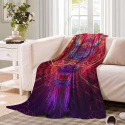 Dragon Plaid en Polaire Imprimé 3D Couverture Douce Confortable pour Canapé Lit Bureau