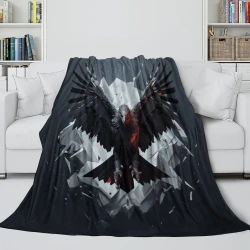 Aigle Plaid en Polaire Imprimé 3D Couverture Douce Confortable pour Canapé Lit Bureau
