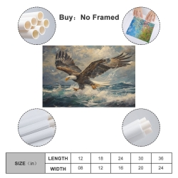 Aigle Peinture sur toile sans cadre, impressions posters art mural pour déco maison chambre bureau