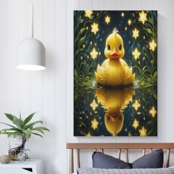 Canard jaune Peinture sur toile sans cadre, impressions posters art mural pour déco maison chambre bureau