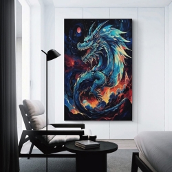 Dragon Peinture sur toile sans cadre, impressions posters art mural pour déco maison chambre bureau