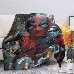 Marvel Deadpool Plaid en Polaire Imprimé 3D Couverture Douce Confortable pour Canapé Lit Bureau