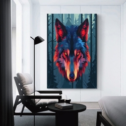 Loup Peinture sur toile sans cadre, impressions posters art mural pour déco maison chambre bureau