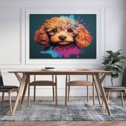 Chien mignon Peinture sur toile sans cadre, impressions posters art mural pour déco maison chambre bureau