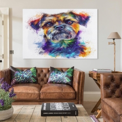 Yorkshire Terrier Peinture sur toile sans cadre, impressions posters art mural pour déco maison chambre bureau