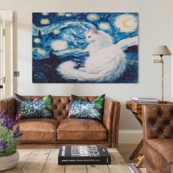 Katze Unrahmtes Leinwandbild, Wandkunst-Poster-Drucke für Zuhause, Schlafzimmer, Büro Dekoration