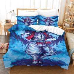 Tueur de démons: Demon Slayer Housse de Couette Imprimée 3D Douce 3 Pièces Literie Garçons Filles