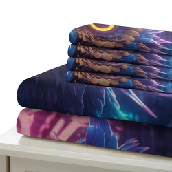 Búho Funda Nórdica Impresa en 3D Suave 3 Piezas Ropa de Cama para Niños Niñas