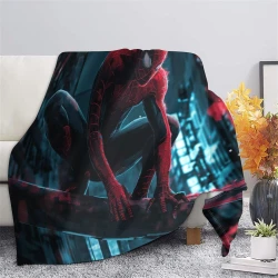 Avengers Spider-Man Manta de Forro Polar Impresa en 3D Suave y Acogedora para Sofá Cama Oficina
