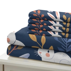 Lapin Housse de Couette Imprimée 3D Douce 3 Pièces Literie Garçons Filles