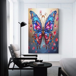Papillon Peinture sur toile sans cadre, impressions posters art mural pour déco maison chambre bureau