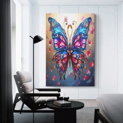Mariposa Pintura en lienzo sin marco, impresiones de pósters arte pared para decoración hogar dormitorio oficina