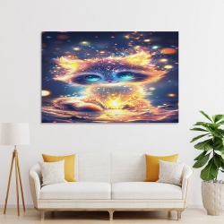 Chat Peinture sur toile sans cadre, impressions posters art mural pour déco maison chambre bureau
