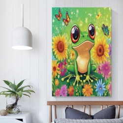Grenouille Peinture sur toile sans cadre, impressions posters art mural pour déco maison chambre bureau
