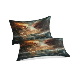Crâne Housse de Couette Imprimée 3D Douce 3 Pièces Literie Garçons Filles