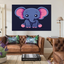 Éléphant Peinture sur toile sans cadre, impressions posters art mural pour déco maison chambre bureau