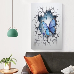 Papillon Peinture sur toile sans cadre, impressions posters art mural pour déco maison chambre bureau