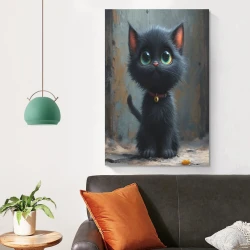 Cute Chat Peinture sur toile sans cadre, impressions posters art mural pour déco maison chambre bureau