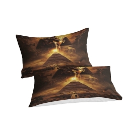 Pharaon égyptien Housse de Couette Imprimée 3D Douce 3 Pièces Literie Garçons Filles