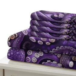 Pieuvre Housse de Couette Imprimée 3D Douce 3 Pièces Literie Garçons Filles