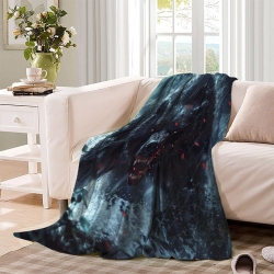 Ours noir Plaid en Polaire Imprimé 3D Couverture Douce Confortable pour Canapé Lit Bureau