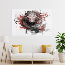oriental Dragon Peinture sur toile sans cadre, impressions posters art mural pour déco maison chambre bureau