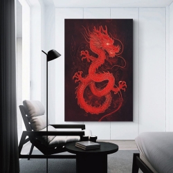 Dragon Peinture sur toile sans cadre, impressions posters art mural pour déco maison chambre bureau