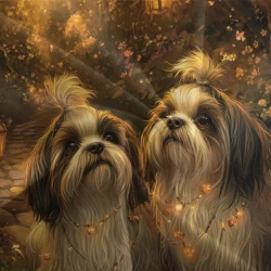 Shih Tzu Copripiumino Stampato 3D Morbido 3 Pezzi Biancheria da Letto per Ragazzi Ragazze