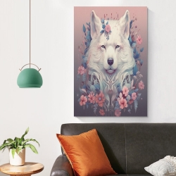 Loup Peinture sur toile sans cadre, impressions posters art mural pour déco maison chambre bureau
