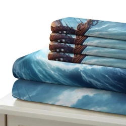 Velero Funda Nórdica Impresa en 3D Suave 3 Piezas Ropa de Cama para Niños Niñas