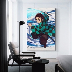 Tueur de démons: Demon Slayer Peinture sur toile sans cadre, impressions posters art mural pour déco maison chambre bureau