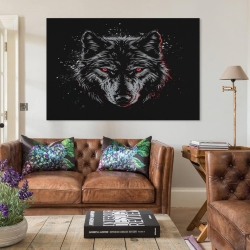 Loup Peinture sur toile sans cadre, impressions posters art mural pour déco maison chambre bureau