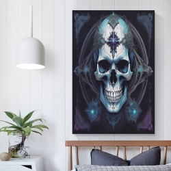 Teschio Pittura su tela senza cornice, stampe di poster arte murale per arredo casa camera ufficio