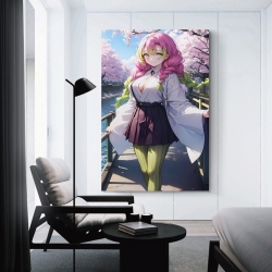 Tueur de démons: Demon Slayer Peinture sur toile sans cadre, impressions posters art mural pour déco maison chambre bureau