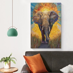 Elephant Unframed Canvas Painting, Wall Art Poster Prints for Home Bedroom Office Decoration