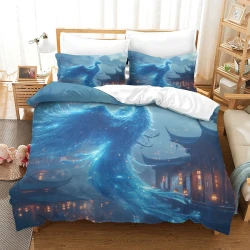 Phoenix Housse de Couette Imprimée 3D Douce 3 Pièces Literie Garçons Filles