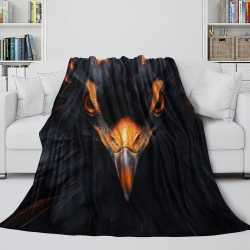 Aigle Plaid en Polaire Imprimé 3D Couverture Douce Confortable pour Canapé Lit Bureau