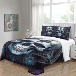 Crâne Housse de Couette Imprimée 3D Douce 3 Pièces Literie Garçons Filles