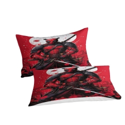 Deadpool Marvel Housse de Couette Imprimée 3D Douce 3 Pièces Literie Garçons Filles
