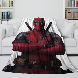 Marvel Deadpool Plaid en Polaire Imprimé 3D Couverture Douce Confortable pour Canapé Lit Bureau