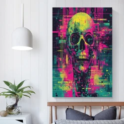 Crâne Peinture sur toile sans cadre, impressions posters art mural pour déco maison chambre bureau