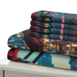 Deadpool Marvel Copripiumino Stampato 3D Morbido 3 Pezzi Biancheria da Letto per Ragazzi Ragazze